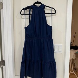 J. Crew Factory Navy Halter Dress